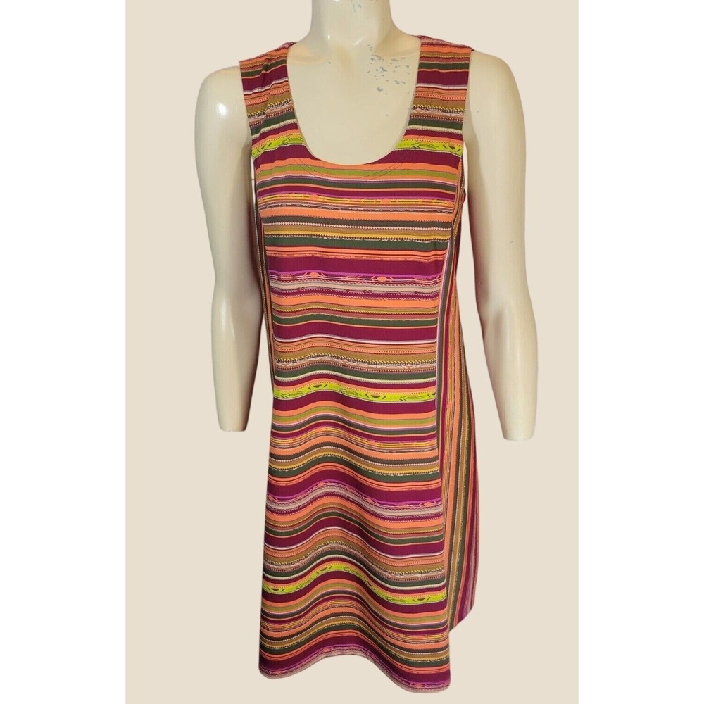 Royal Robbins Tank Dress Boho Southwestern Tribal Striped Gorpcore Multi Small